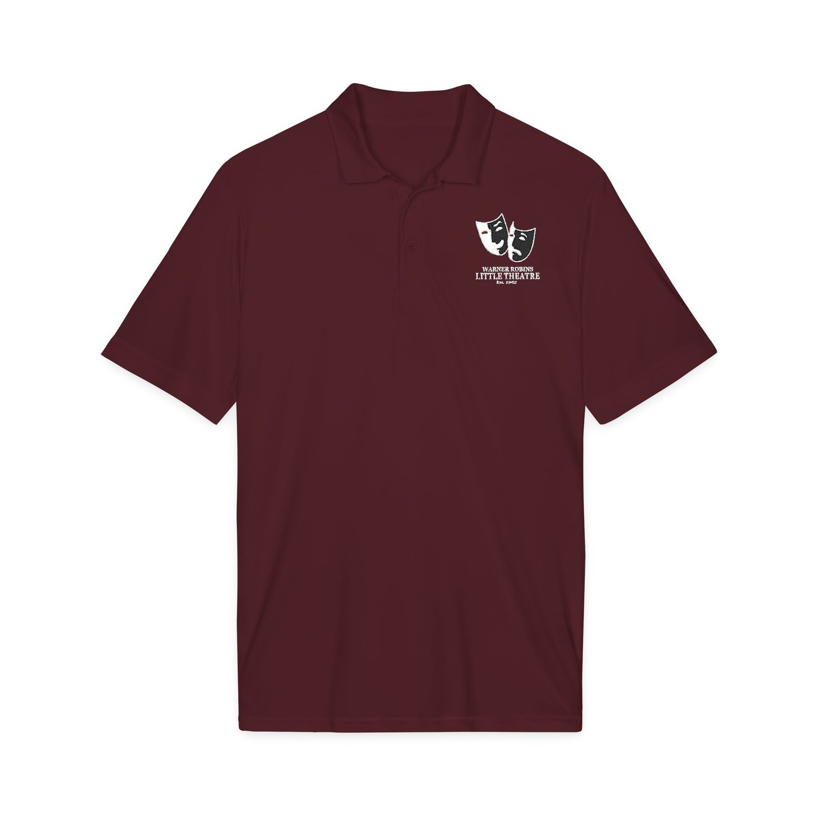 Theater Masks Polo Shirt Embroidered